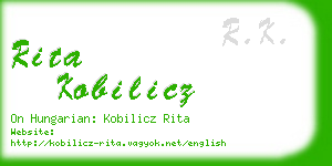 rita kobilicz business card